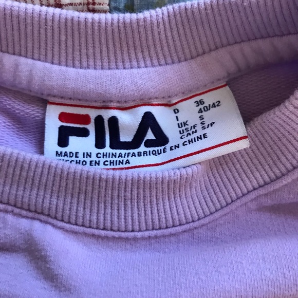 FILA Purple Long Sleeve Crew Neck Sweater Small - Picture 4 of 7